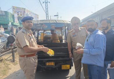 लुधियाना में ट्रैफिक पुलिस और स्टेट मीडिया क्लब ने चलाया रिफ्लेक्टर अभियान